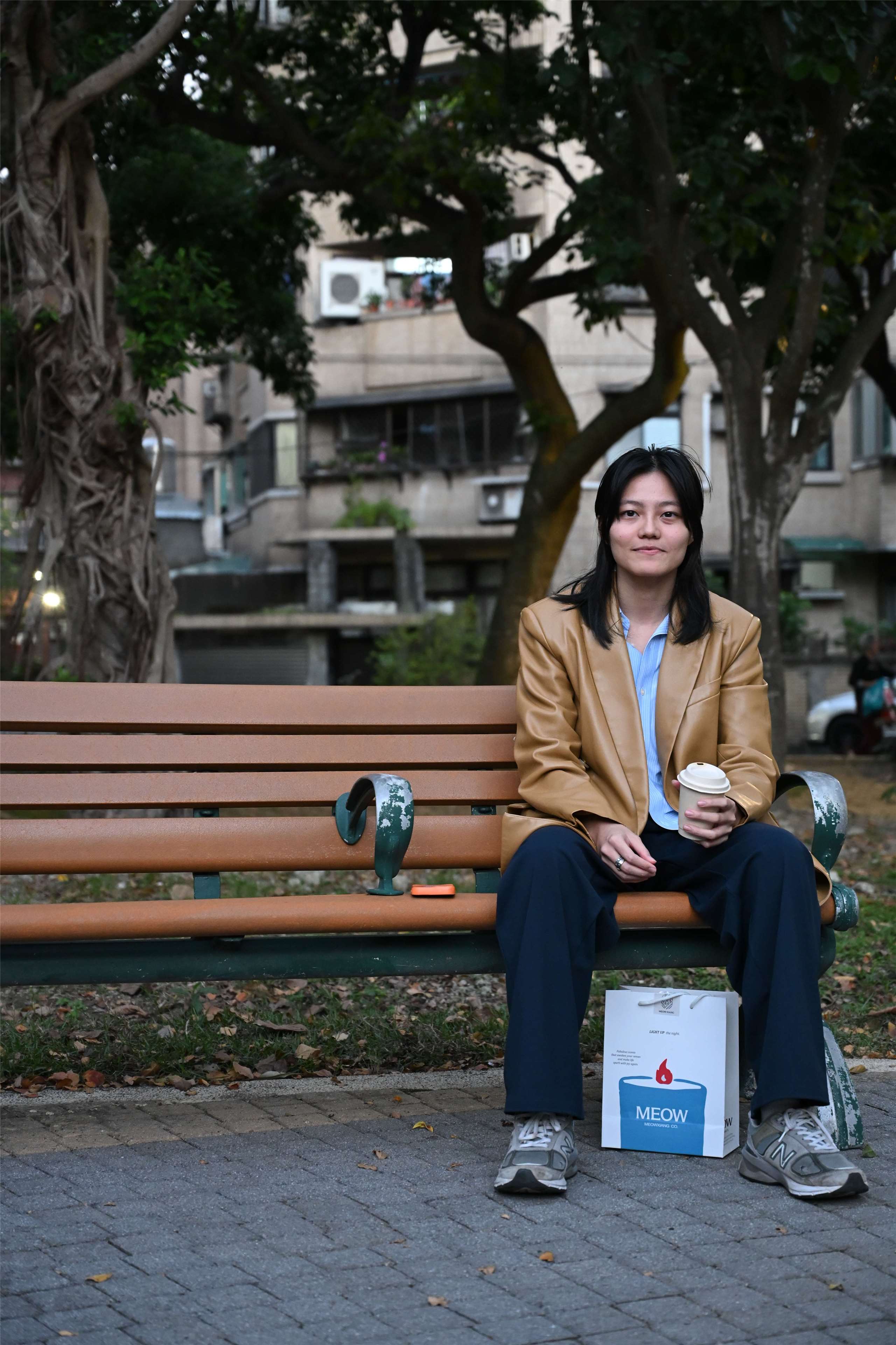 Stella Chiang in einem Park in Taipei.