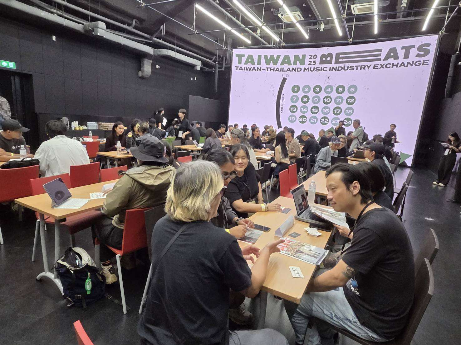 台、泰兩地近50位音樂產業人士對話交流，場面熱絡。(江昭倫 攝)
