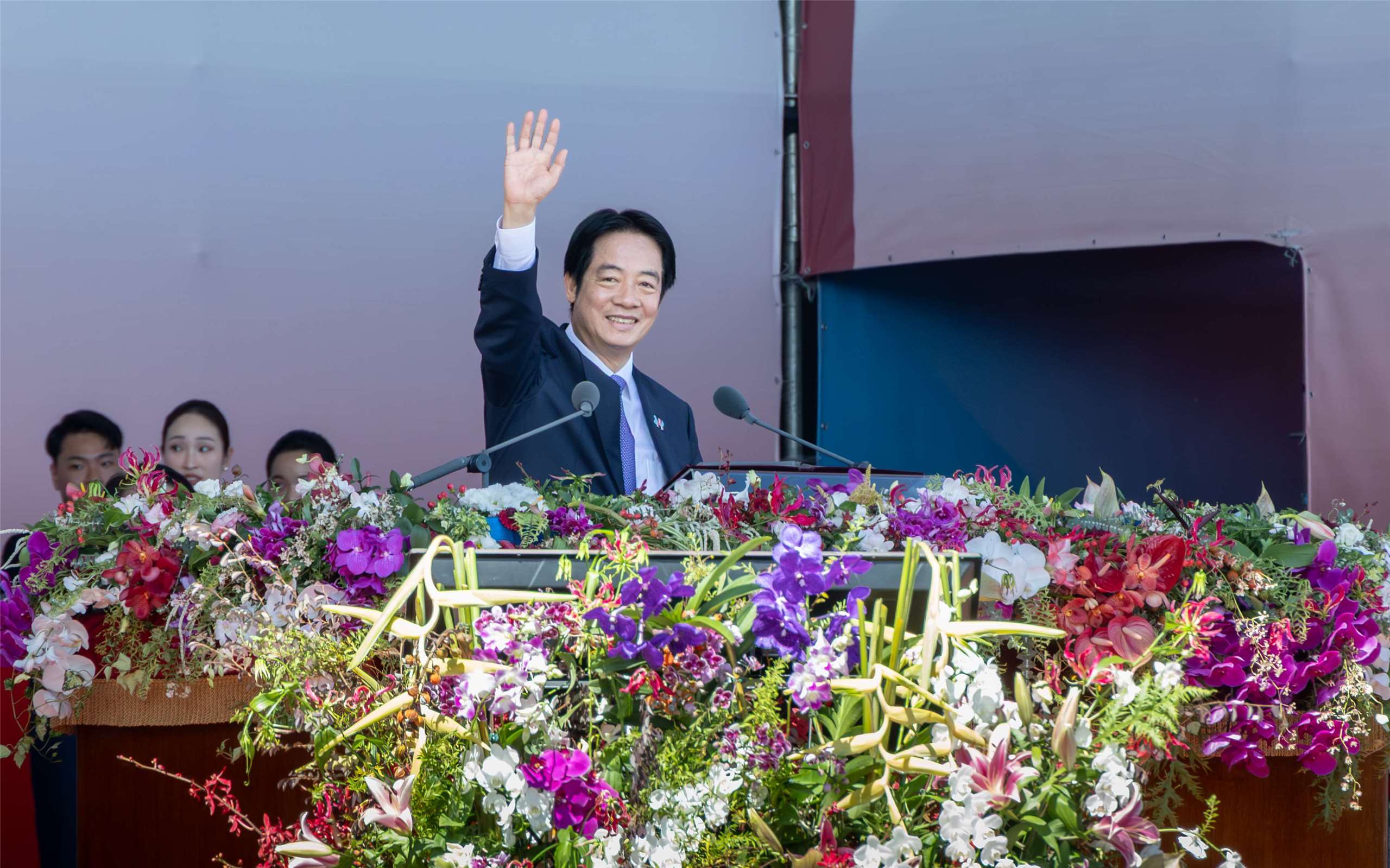 Präsident Lai Ching-te (賴清德) während der Feier und Parade zum Nationalfeiertag(Foto: Präsidialamt)