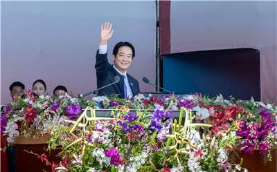 Präsident Lai Ching-te (賴清德) während der Feier und Parade zum Nationalfeiertag(Foto: Präsidialamt)