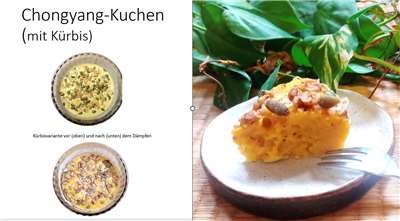 Zhongyang-Kuchen mit Kürbis