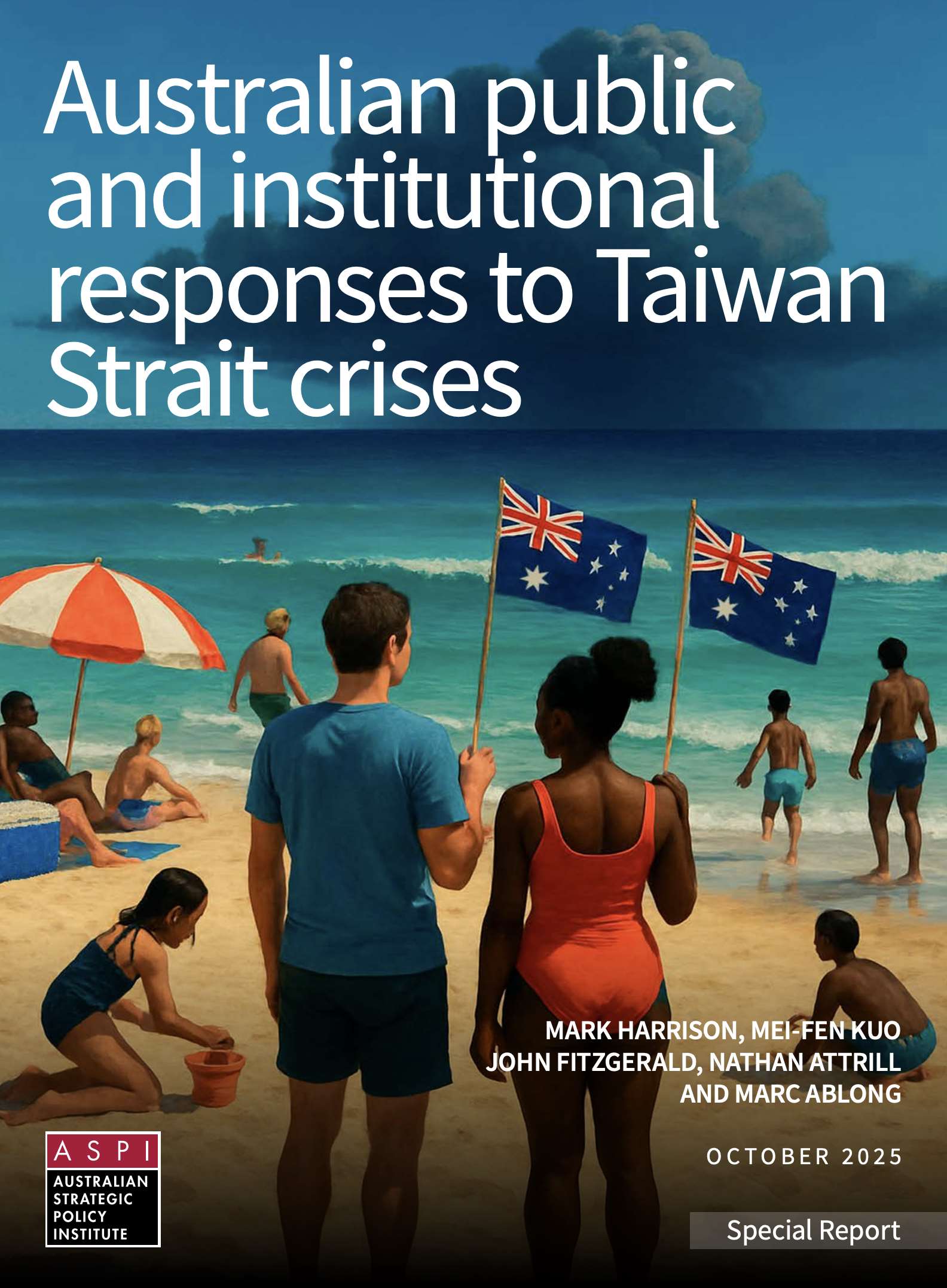 Screenshot vom Coverbild des Reports unter https://aspi.s3.ap-southeast-2.amazonaws.com/wp-content/uploads/2025/10/29104630/Australian-public-and-institutional-responses-to-Taiwan-Strait-crises.pdf