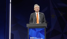 Der taiwanische Vize-Außenminister Francois Wu (吳志中) hat am gestrigen Mittwoch (19. November) auf der Berliner Sicherheitskonferenz vor einer “Achse der Autokraten” gewarnt. (Foto: CNA)
