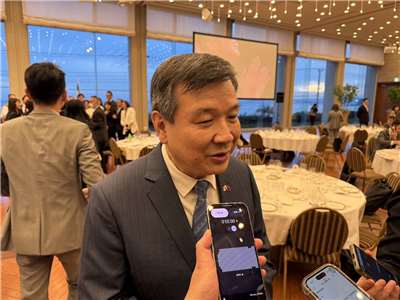 Taiwans Vertreter in Japan, Lee I-yang (李逸洋), würdigte heute die Aussagen von Japans Premierministerin Sanae Takaiichi, laut denen ein Angriff Chinas auf Taiwan auch einen japanischen Militäreinsatz notwendig machen könnte. (Foto: David Chung-Lan Cheng)