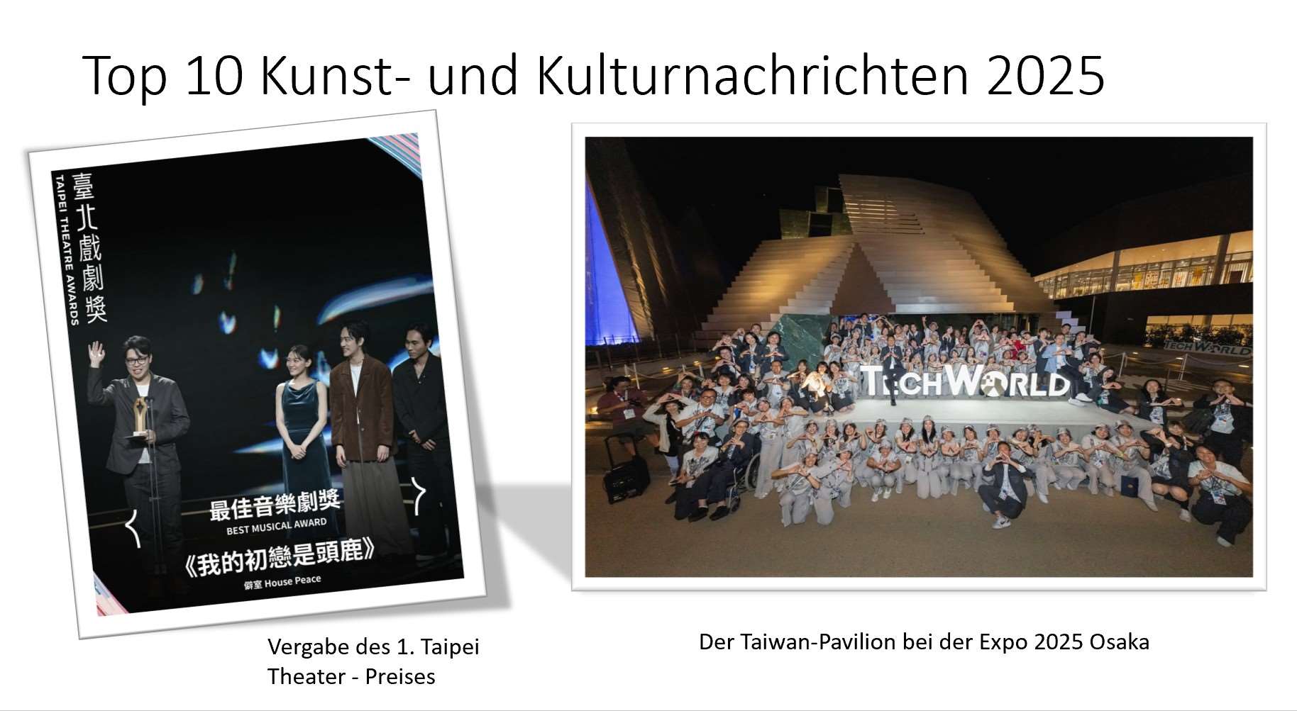 Top 10 Kulturnachrichten Taiwans 2025