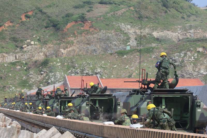 Soldaten der taiwanischen Armee während der Han Kuang 41 Kriegsspiele 