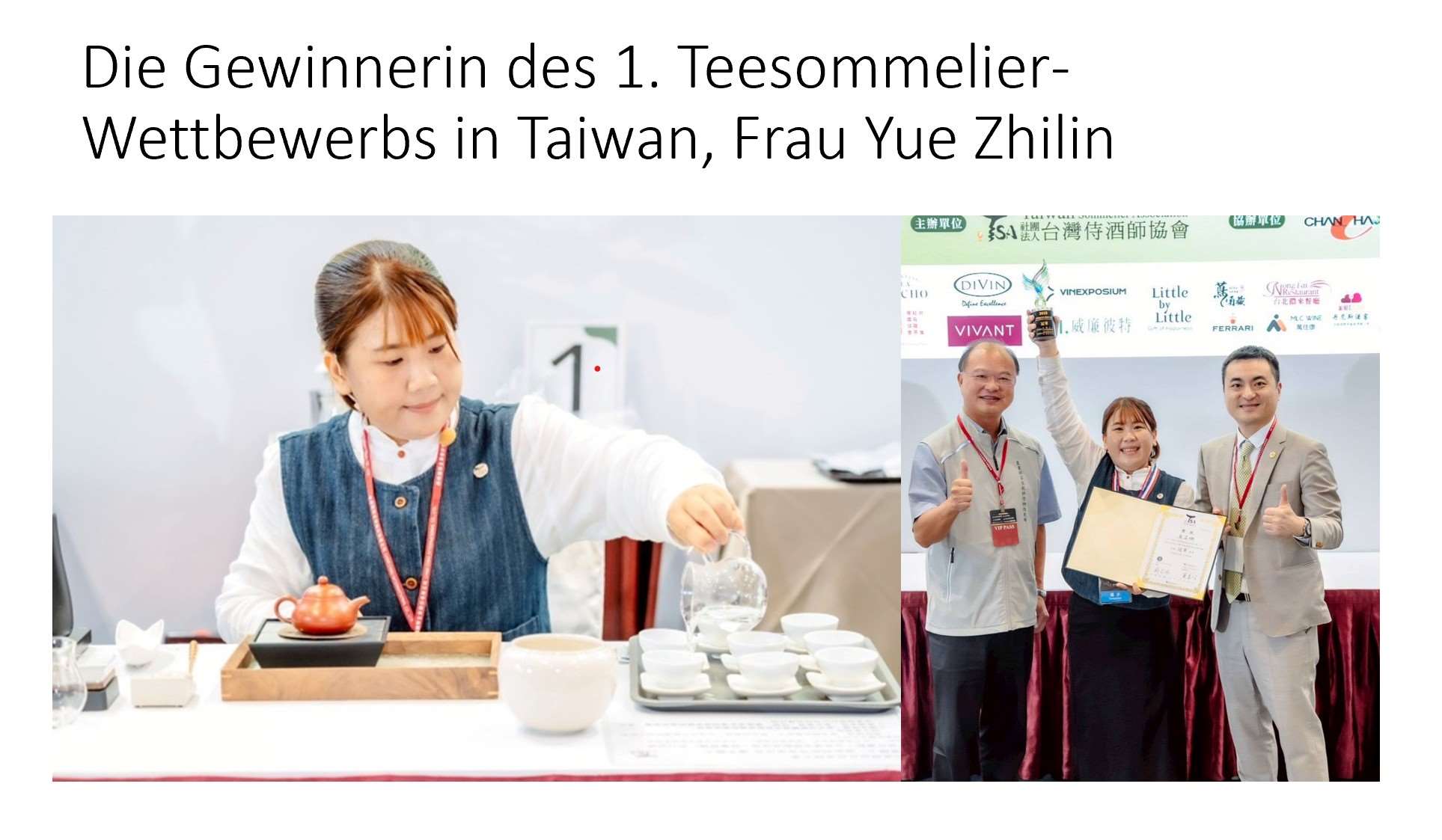 Gewinnerin des 1. Teesommelier-Wettbewerbs