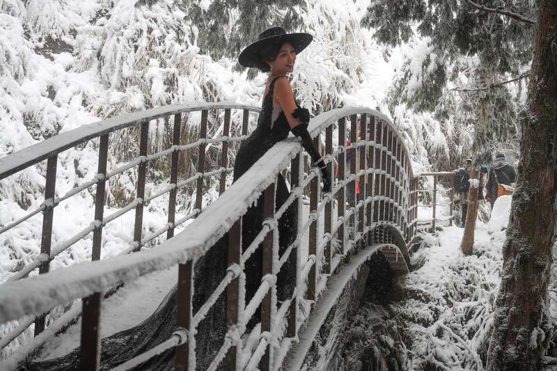 Schneelandschaft in Taiwan (Foto: CNA)