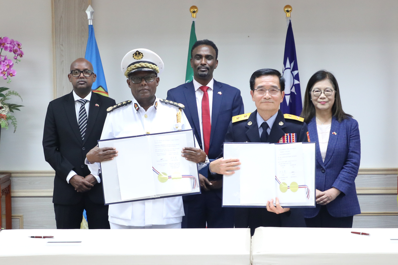Taiwan und Somaliland haben am heutigen Donnerstag ein Abkommen über die Zusammenarbeit ihrer jeweiligen Küstenwachen unterzeichnet. (Foto: CNA)
