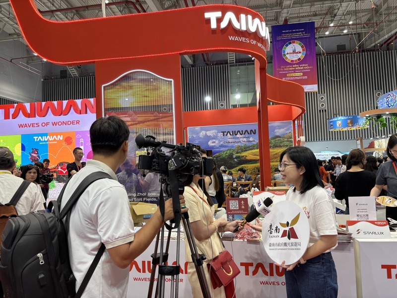 Taiwan präsentiert sich auf der Internationalen Tourismusmesse in Ho-Chi-Minh-Stadt mit dem Motto: "Taiwan - Waves of Wonders" (Foto: CNA)