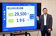 Arbeitsminister Hung Sun-han (洪申翰) (CNA)