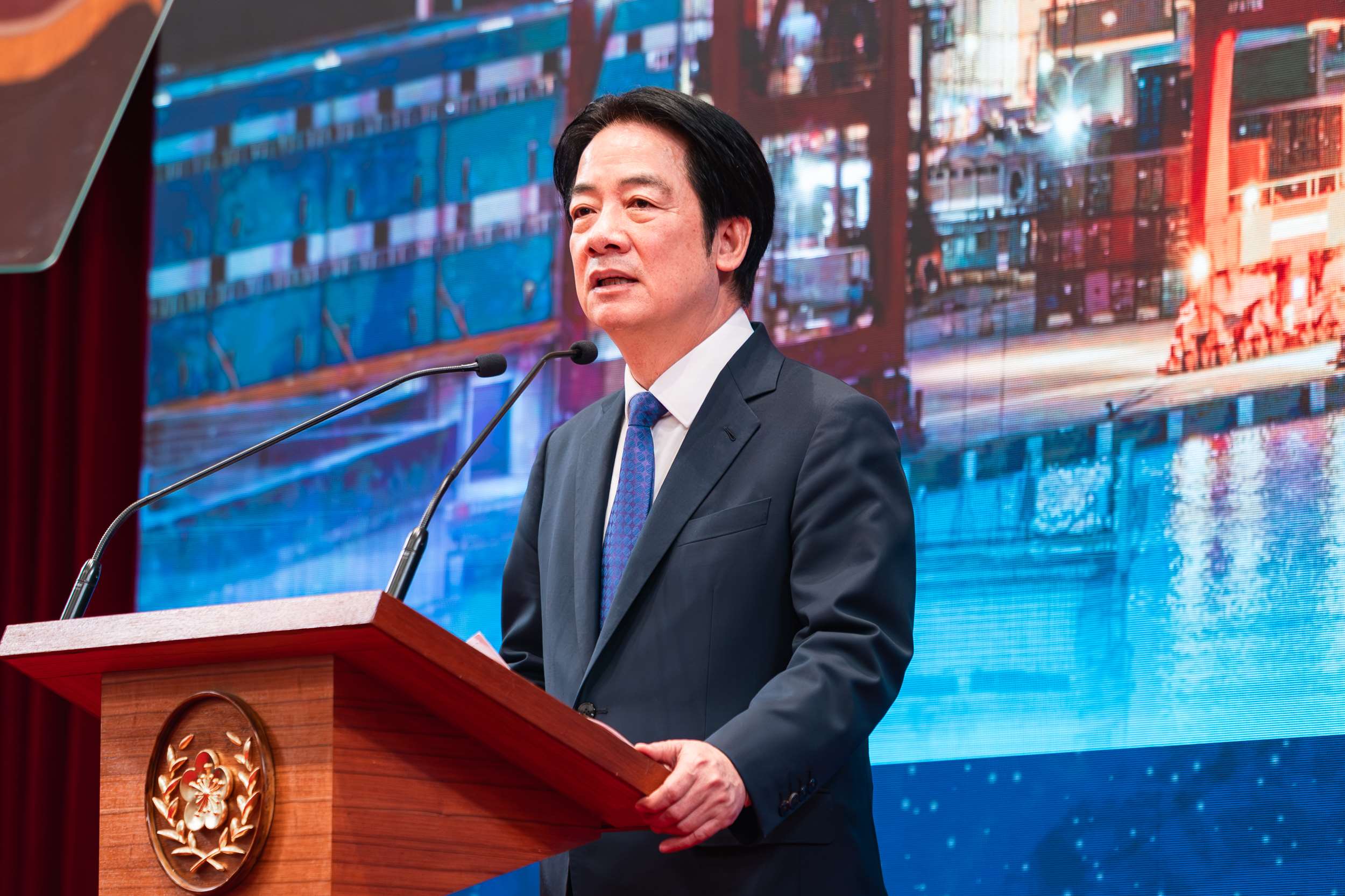 Präsident Lai Ching-te hält seine Neujahrsansprache. (Foto: Präsidialamt)