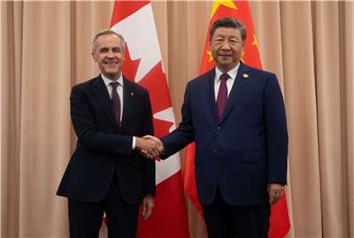 Der kanadische Premierminister Mark Carney traf den chinesischen Präsidenten Xi Jinping am 31. März 2025 beim Gipfeltreffen der Asiatisch-Pazifischen Wirtschaftsgemeinschaft (APEC) in Südkorea.