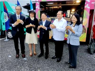 Ein Foodtruck mit Spezialitäten aus diplomatisch verbündeten Staaten im Außenministerium. (Foto: CNA)