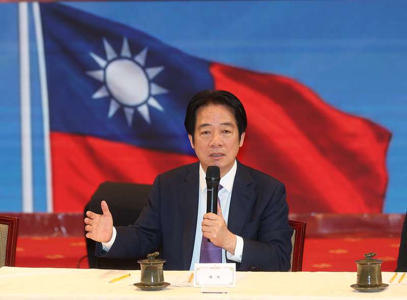 Lai Ching-te (賴清德) sprach auf einer Pressekonferenz anlässlich des Dialogs zur wirtschaftlichen Wohlstandspartnerschaft zwischen den USA und Taiwan. (Foto: CNA)