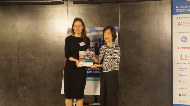 Das Deutsche Wirtschaftsbüro in Taiwan hat heute die Ergebnisse der Unternehmensbefragung 2025/2026 vorgestellt.  (Foto: CNA)