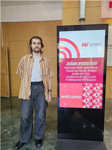 Julian Vetterlein war 6 Wochen Praktikant bei RTI. Hinweis: Mittlerweile wurde das BMBF ((Bundesministerium für Bildung und Forschung) umbenannt zu BMFTR (Bundesministerium für Forschung, Technologie und Raumfahrt).