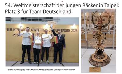 3. Platz für Team Deutschland bei der 54. Weltmeisterschaft der jungen Bäcker in Taipei 