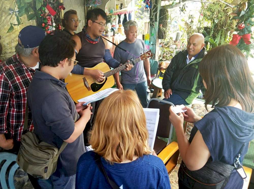 Linban-Lieder werden immer noch oft gesungen - wie hier in einer Bunun-Siedlung in Dongpu.