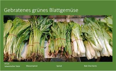 Gebratenes grünes Blattgemüse