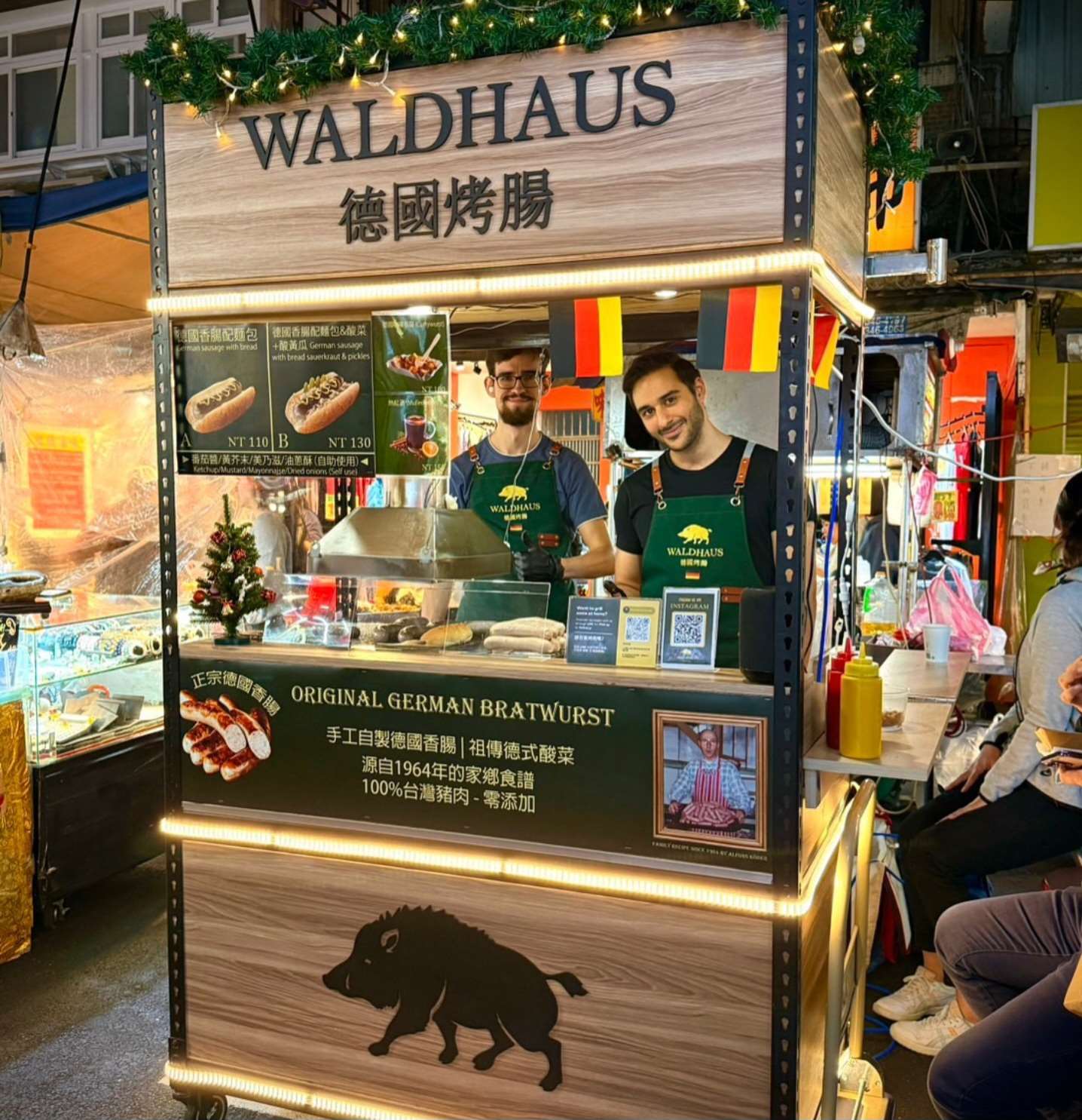 Der Waldhaus-Stand auf dem berühmten Raohe-Nachtmarkt in Taipei (Instagram: Waldhaus.tw)