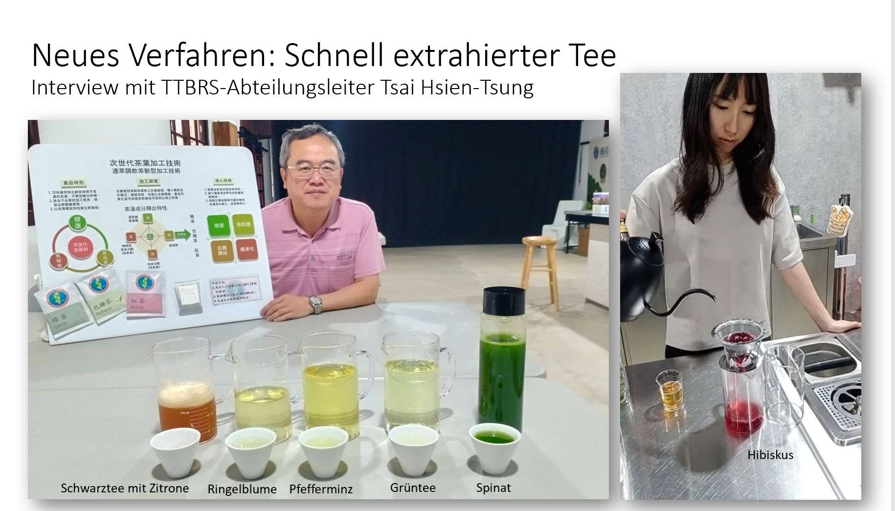 Schnell extrahierende Tees