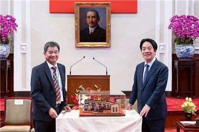 Präsident Lai Ching-te hat am 25. Mai Vertreter des Taiwan Verbandes für Fabrikmanagement und Nachhaltige Entwicklung empfangen (Foto: Präsidialamt)