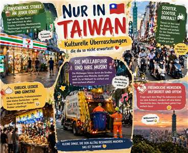 Kulturelle Überraschungen in Taiwan (Bild KI-generiert)