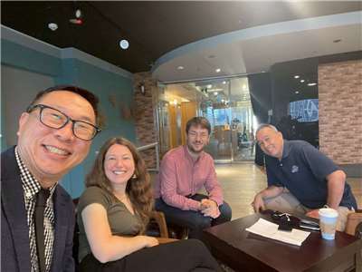 Von links nach rechts: Alf Lien (III), Jacqueline Henke (EBWE), Marko Stermsek (EBWE) und Ilon Huang (RTI).  (Foto: Alf Lien, III)