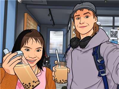 Youzi und Ebbi Pulina nehmen uns mit zur Bubble Tea-Verkostung (Bild: Ebbi Pulina)