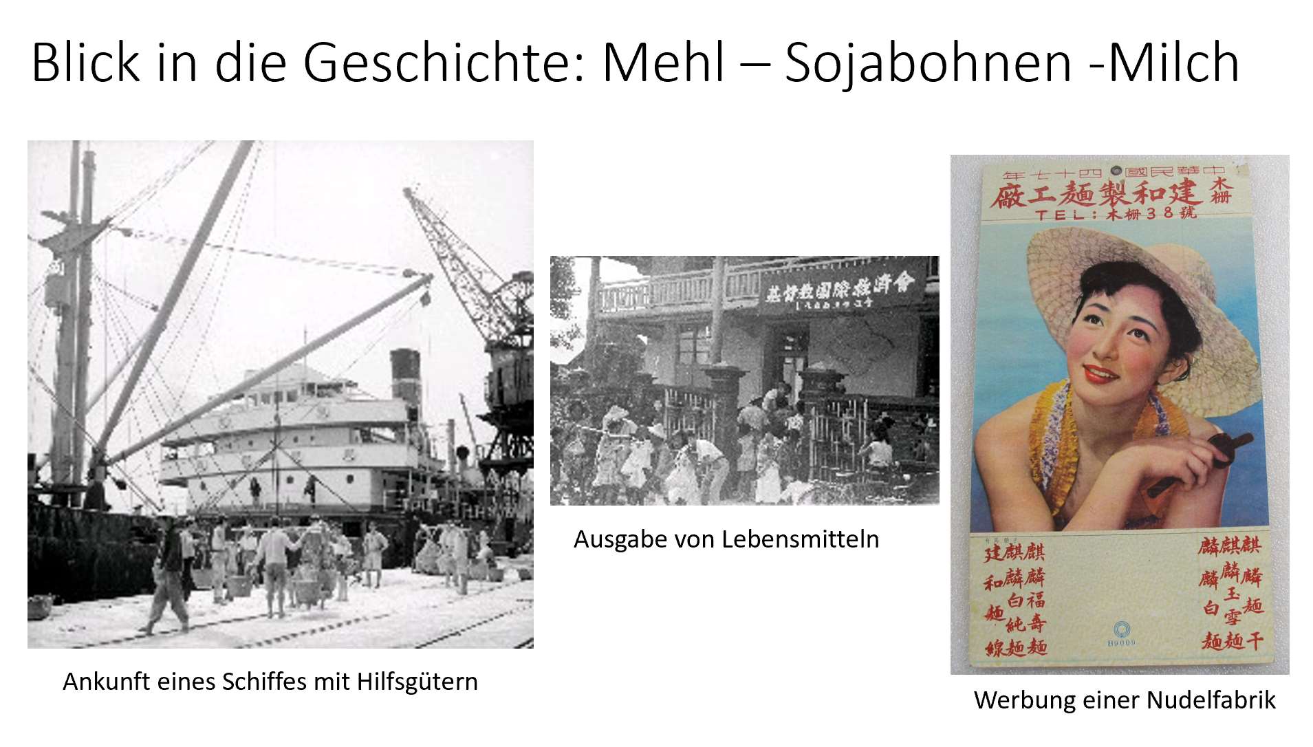 Mehl - Sojabohnen - Milch