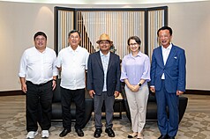 Taiwans Vizepräsidentin Hsiao Bi-khim (蕭美琴) hat am gestrigen Dienstag (21. Juli) eine Delegation aus Palau unter der Leitung des palauischen Vizepräsidenten Raynold Oilouch empfangen. (Foto: CNA)