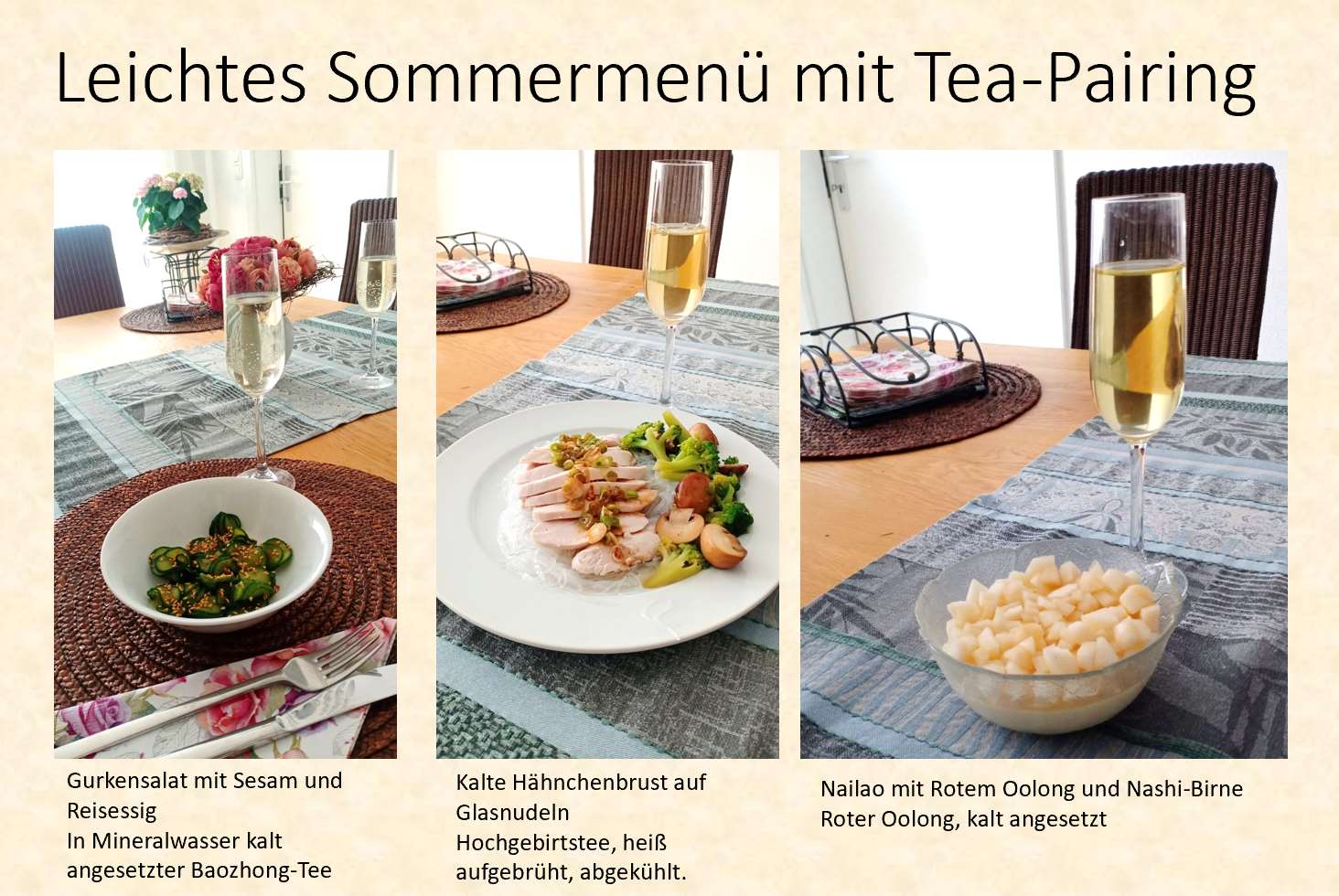 Leichtes Sommermenü mit Tea-Pairing
