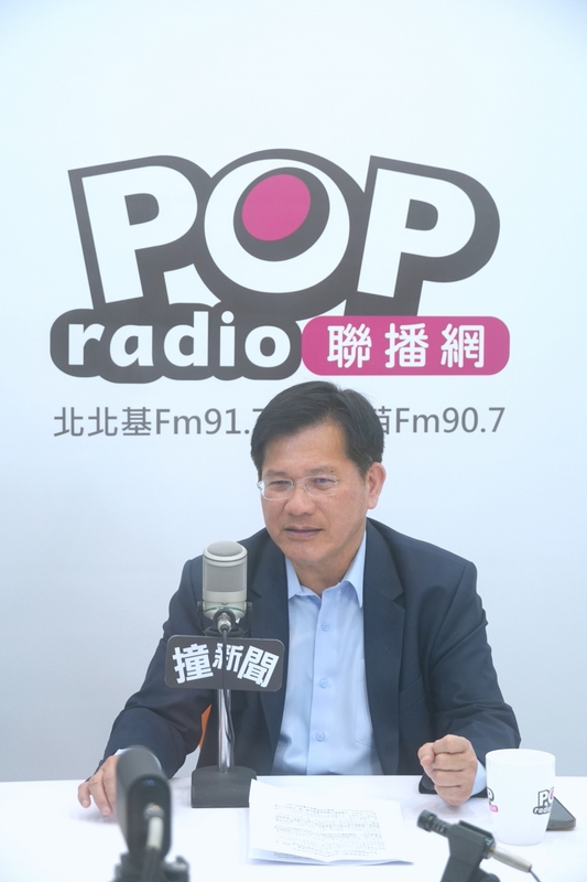 Außenminister Lin Chia-lung im Interview bei POP Radio (Foto: POP Radio POP撞新聞, CNA)
