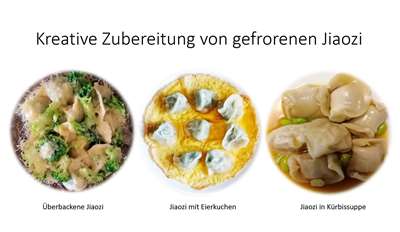 Kreative Zubereitung von gefrorenen Jiaozi
