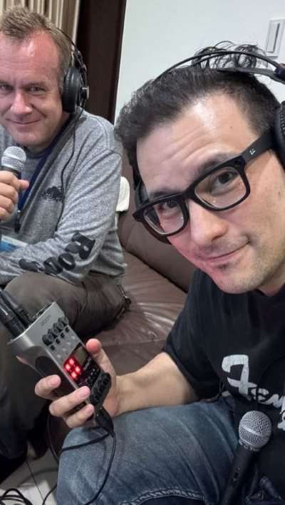 Sebastian und Kyrill bei der Aufnahme 