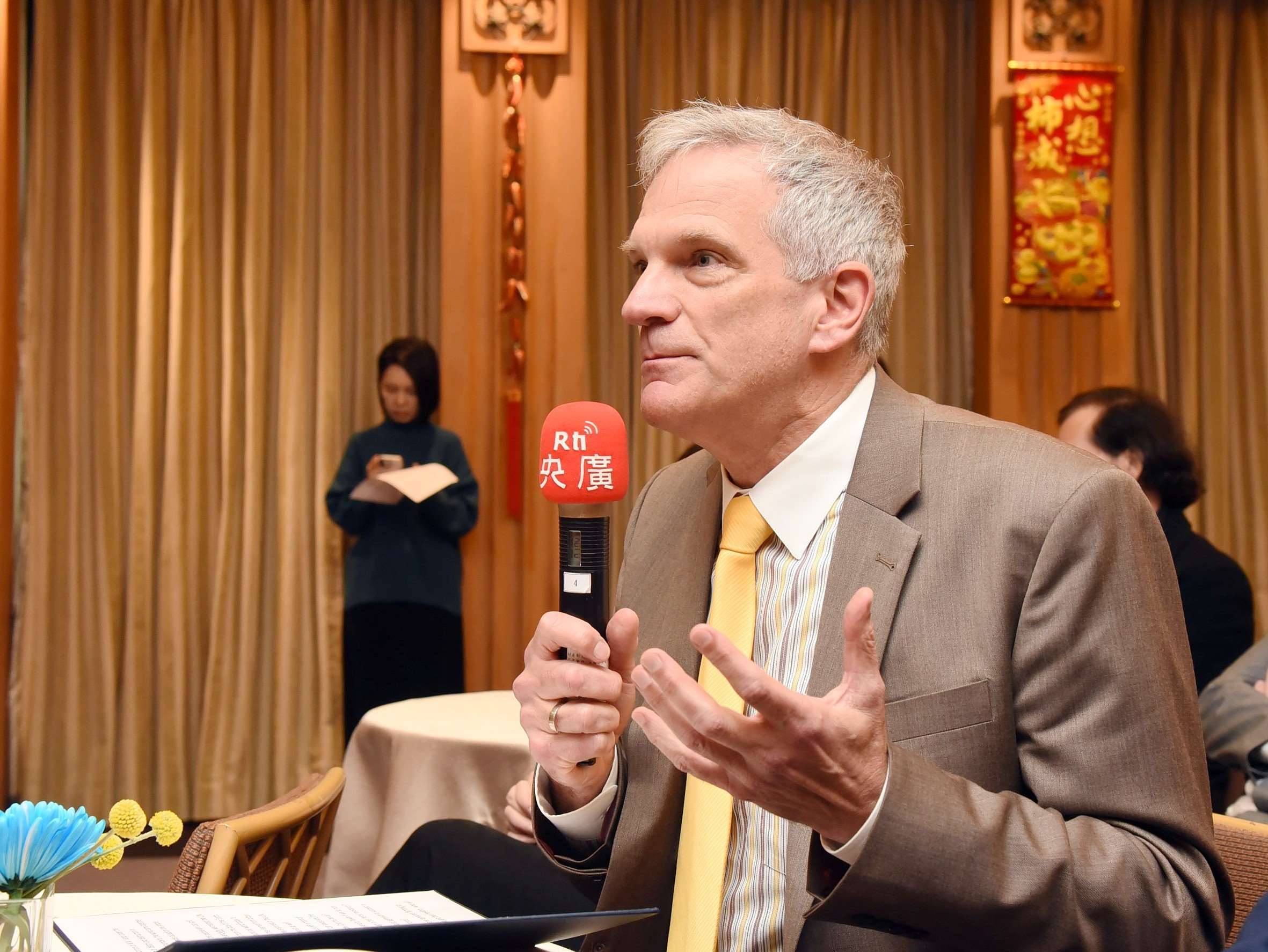Der Generaldirektor des Deutschen Instituts Taipei, Karsten Tietz, spricht bei der Veranstaltung (Foto: RTI)