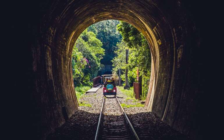 Die Rail-Bike-Bahn, die eigentliche Attraktion von Miaoli