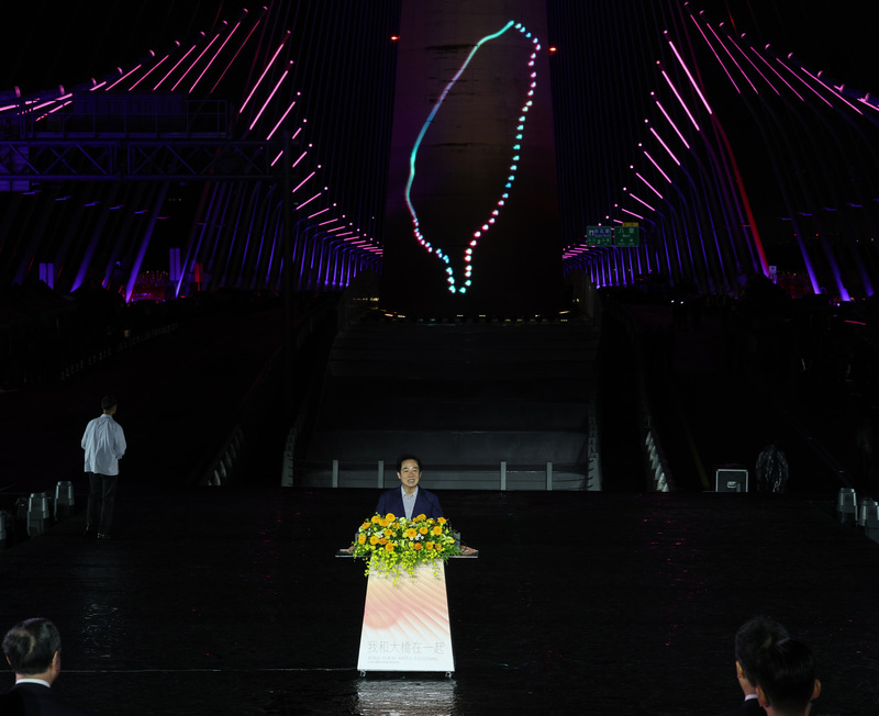 Präsident Lai Ching-te: Danjiang-Brücke wird zu einem neuen Wahrzeichen Taiwans (Foto: CNA) 
