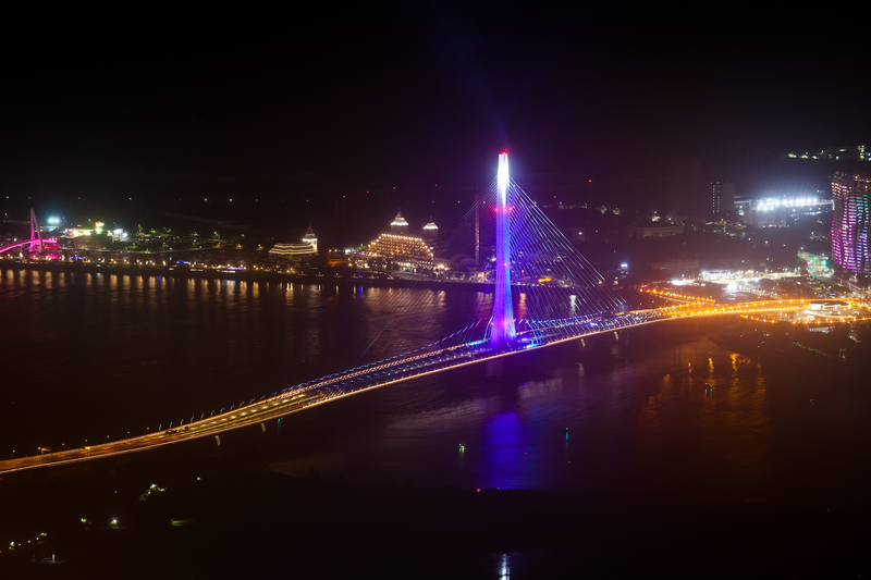 Die Danjiang-Brücke an der Mündung des Tamsui (Foto: CNA)