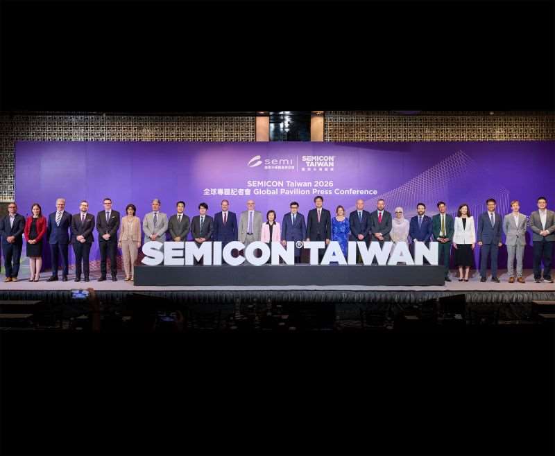 Die Teilnehmer der Pressekonferenz zum Global Pavilion der Semicon Taiwan 2026 (Foto: Deutsches Wirtschaftsbüro Taipei)