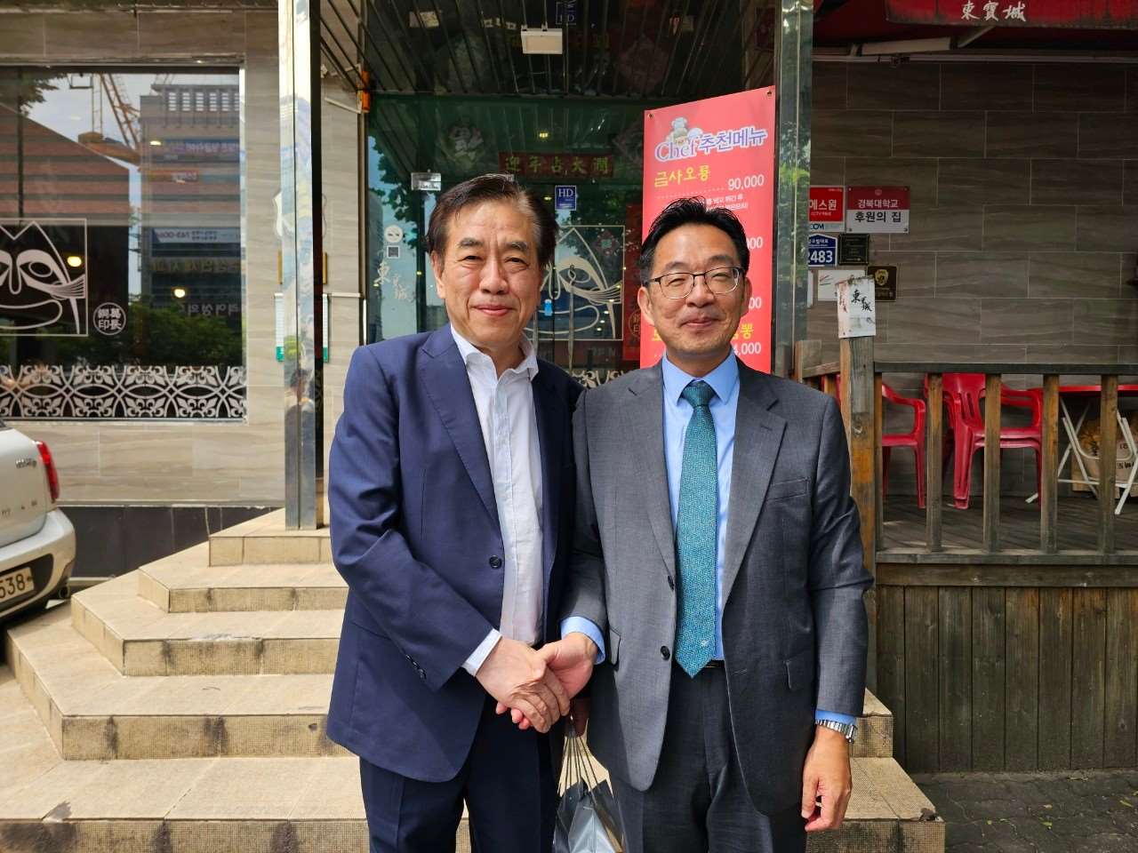 At the event, TECO Director Kuo Cheng-kai (郭承凱) spoke about the fruitful results Taiwan has achieved in diplomacy and trade during the past year. (Photo: Taipei Mission in Korea, Busan Office)