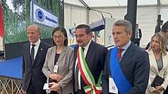 GlobalWafers held a grand opening ceremony for its new facility on Wednesday, Oct. 15. (Photo: CNA)