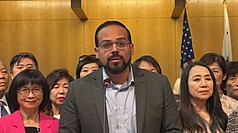 San Jose Councilmember Peter Ortiz, who proposed the commemorative day, says the city fully supports Taiwan and acknowledges its resilience, democratic spirit, and innovative power. (Photo: CNA)