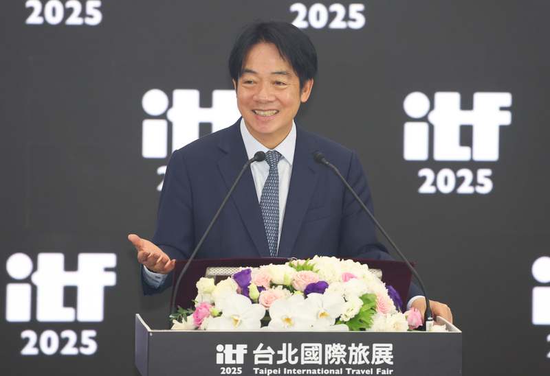 President Lai Ching-te at the opening ceremony of 2025 Taipei International Travel Fair. (Photo: CNA)