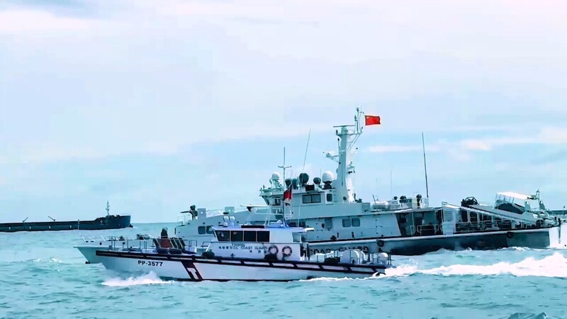 Four Chinese Coast Guard vessels were seen in Kinmen waters on November 13. (Photo: CNA)