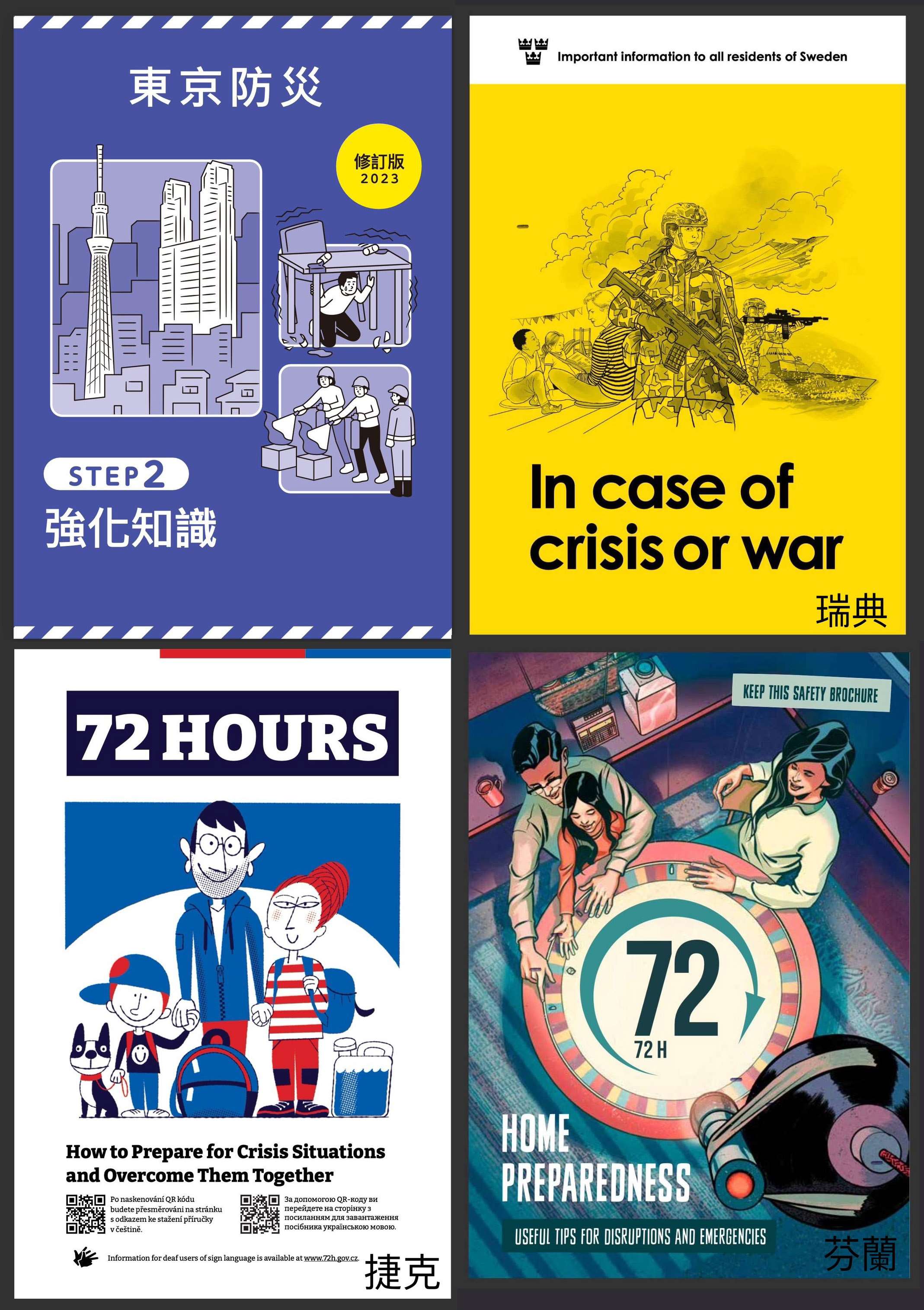 The civil defense handbook was created referencing disaster prevention manuals from countries across the world.