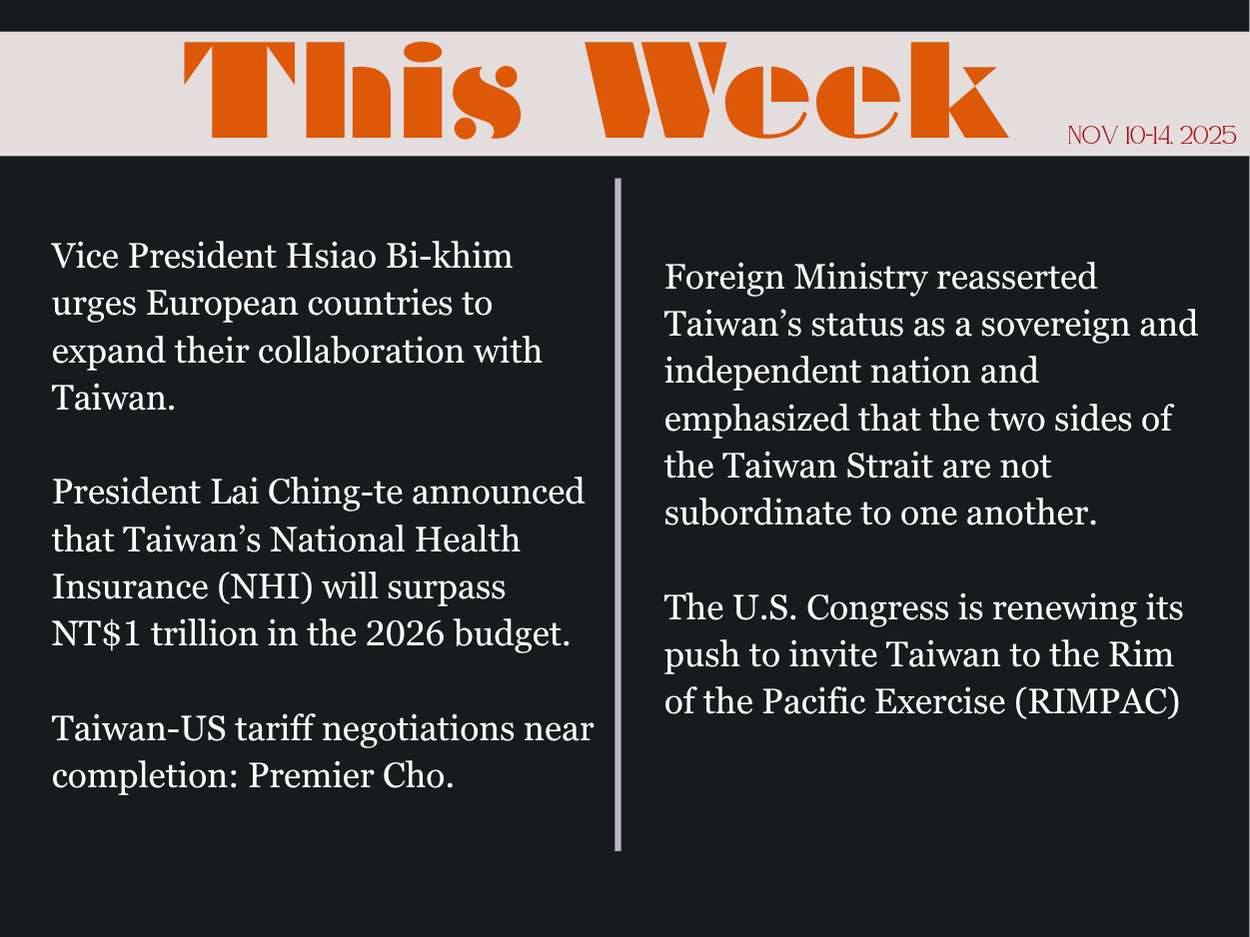 This Week in Taiwan