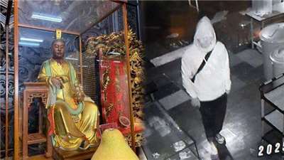 The statue of the "Rabbit God" was stolen on Friday, November 14. (Photo: Jiulong Taizi Temple)