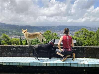Cecilia and her dogs! (Photo: Cecilia Mathivet)